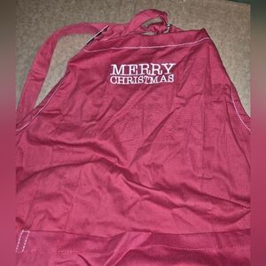 NEW Sleigh Bell Bistro Merry Christmas Red Apron